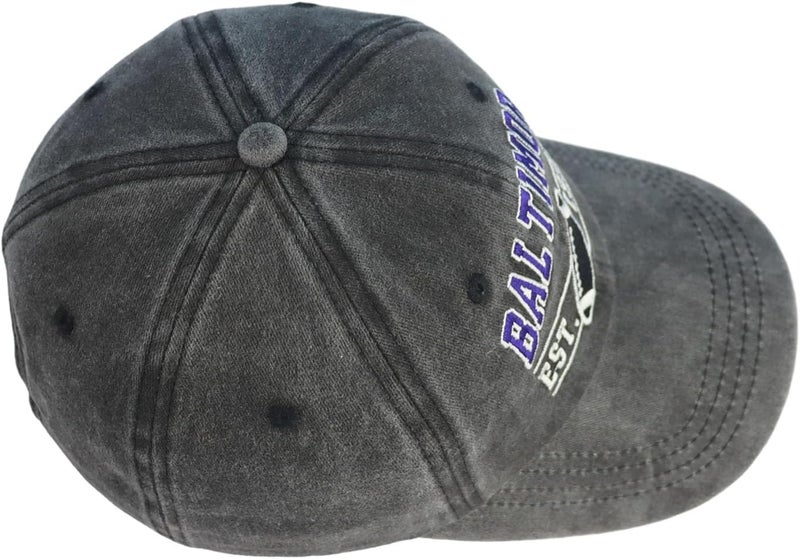 Terojnkl Embroidered City Football Hat for Men Women, Adjustable Unisex Cotton Fans Baseball Cap - Image 4